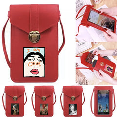 Touch Screen Universal Crossbody Shoulder Bag Leather Purse Handbag