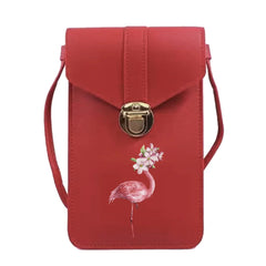 Flamingo Print Crossbody Shoulder Bag for IPhone/Huawei/LG Mobile