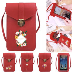 Touch Screen Universal Phone Bag Crossbody Shoulder Leather Purse Handbag