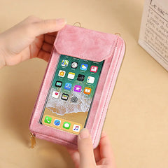 Touch-screen Cell Phone Bag Hand Bags for Womens PU Leather Crossbody Bags