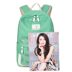 Canvas Women Backpack Mochila Escolar Casual Bagpack Shoulder Bag