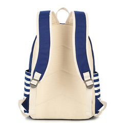 Preppy School Bags Backpack For Girls Canvas Striped Women Laptop Bagpack