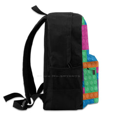 Toy Bricks Pattern 2 Backpacks For Men Women Teenagers Girls Bags
