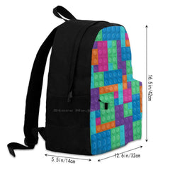 Toy Bricks Pattern 2 Backpacks For Men Women Teenagers Girls Bags