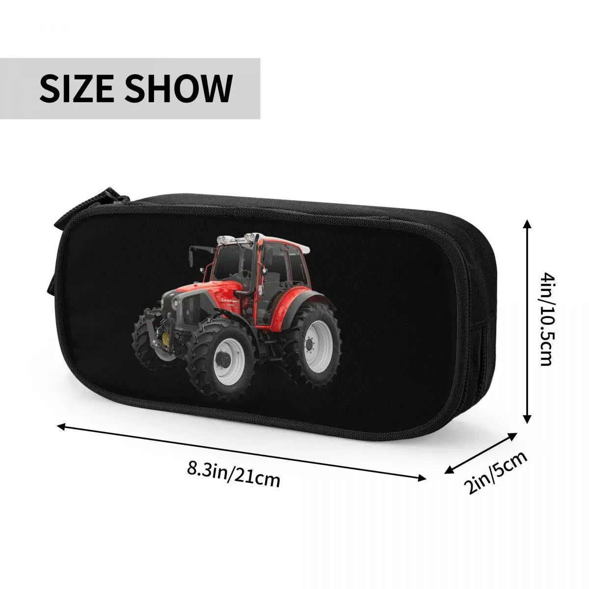 Tractor Pen Box Student School Anime Zipper Pen Bag Child Stationery Bag