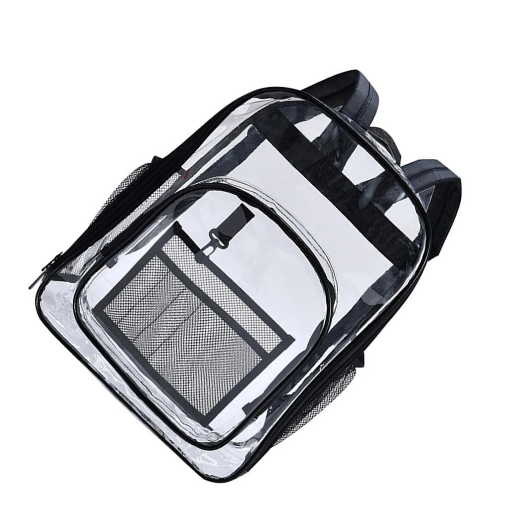 Transparent Backpack Waterproof Laptop Shoulder Bag Travel Hiking