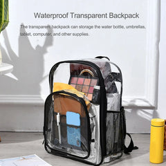 Transparent Backpack Waterproof Laptop Shoulder Bag Travel Hiking