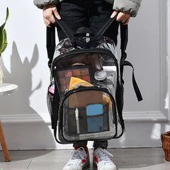 Transparent Backpack Waterproof Laptop Shoulder Bag Travel Hiking