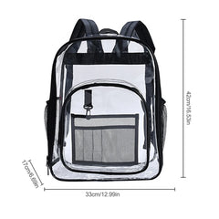 Transparent Backpack Waterproof Laptop Shoulder Bag Travel Hiking