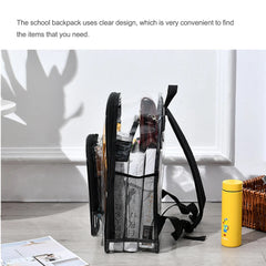 Transparent Backpack Waterproof Laptop Shoulder Bag Travel Hiking