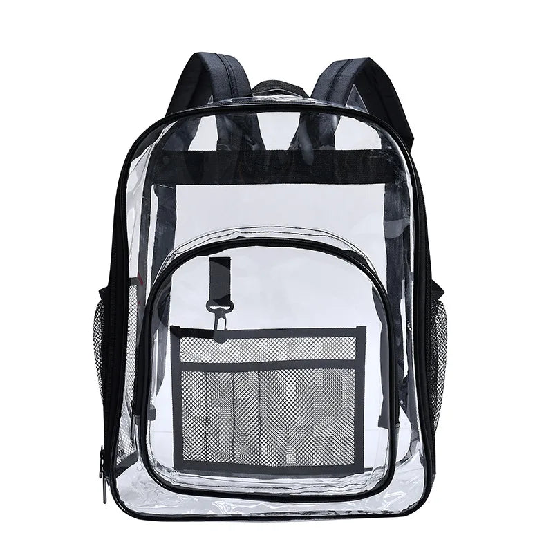 Transparent Waterproof PVC Backpack for Students and Beach