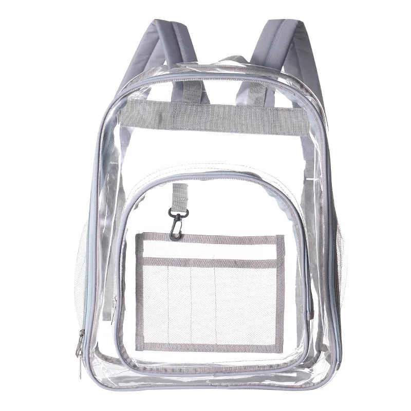 Transparent Waterproof PVC Backpack for Students and Beach