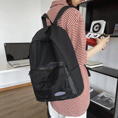 Transparent Backpack Women Teenage Girls School Bag Clear PVC Solid Bags