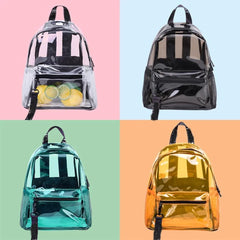 Women's Transparent Jelly Backpack Waterproof PVC Beach Travel Bag