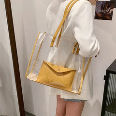 Clear PVC Bag 2pcs/set Women's Handbag Transparent
