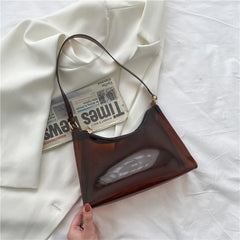 Clear Jelly Handbag Shoulder Bags for Women Evening Party Underarm Bag