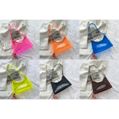 Clear Jelly Handbag Shoulder Bags for Women Evening Party Underarm Bag