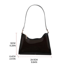 Clear Jelly Handbag Shoulder Bags for Women Evening Party Underarm Bag