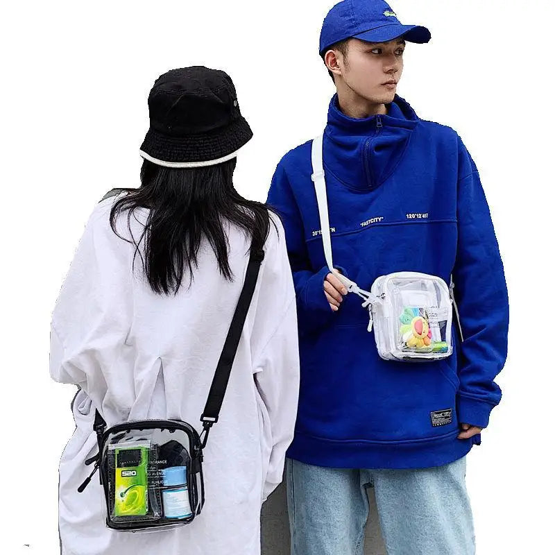 Transparent Crossbody Bags Zipper Mini All-match Couples PVC Harajuku Purses