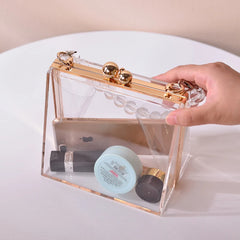 Clear Handbag Top Handle Purse for Women Bride Party Evening