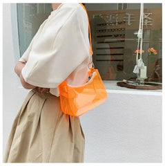 Transparent Jelly Bag PVC Shoulder Underarm Bag