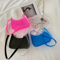 Transparent Jelly Bag PVC Shoulder Underarm Bag