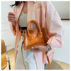Transparent Jelly PVC Tote Bags Women Summer Small Clear Crossbody Purse
