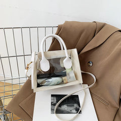 Transparent Jelly PVC Tote Bags Women Summer Small Clear Crossbody Purse