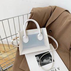 Transparent Jelly PVC Tote Bags Women Summer Small Clear Crossbody Purse
