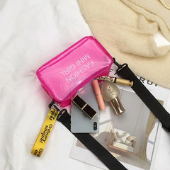 Transparent Laser Crossbody Bag Women PVC Jelly Small Tote Bag