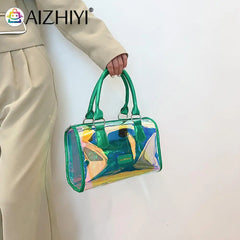Transparent Laser Shoulder Bag Women Crossbody Jelly Tote Handbag