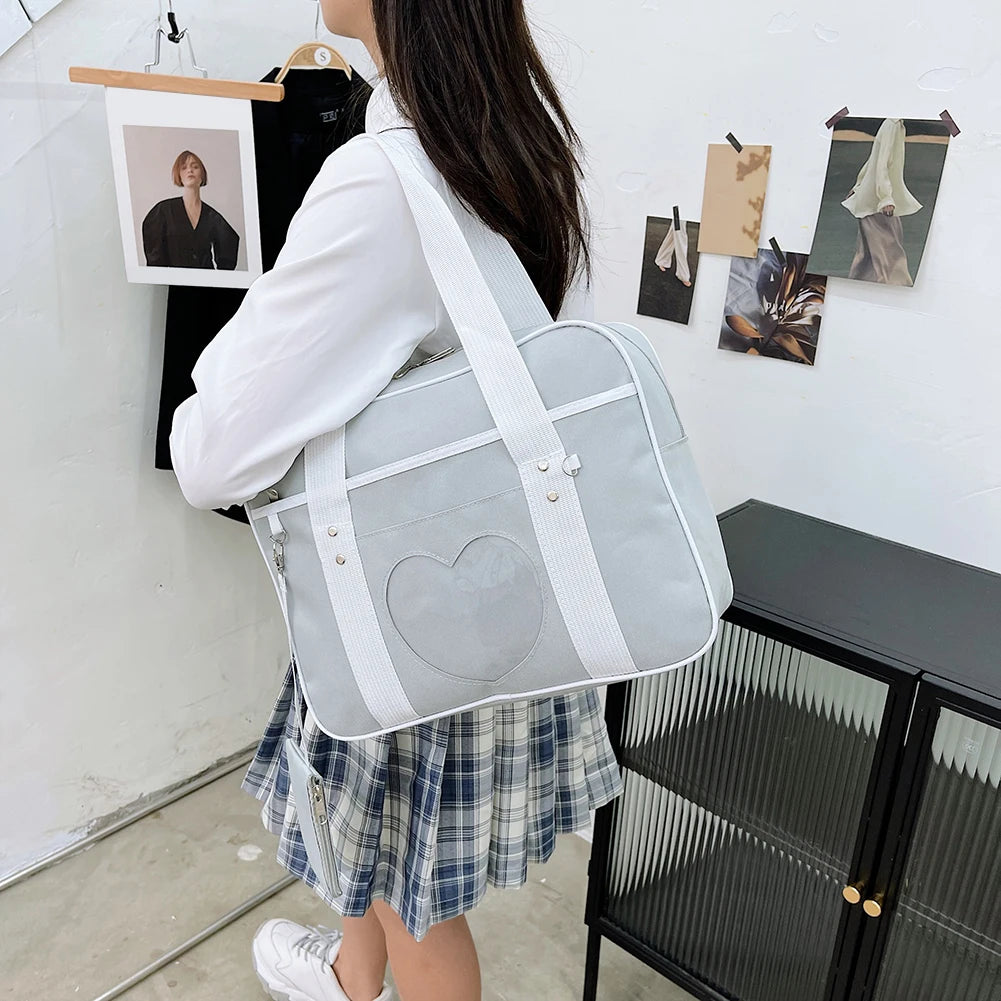 Transparent Love Shoulder Bag Large Capacity