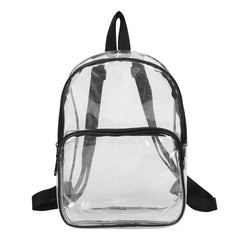 Transparent PVC Backpack Women School Bags Shoulder Knapsacks