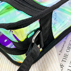 Transparent PVC Crossbody Bag Women Small Square Bag Casual Messenger Bag
