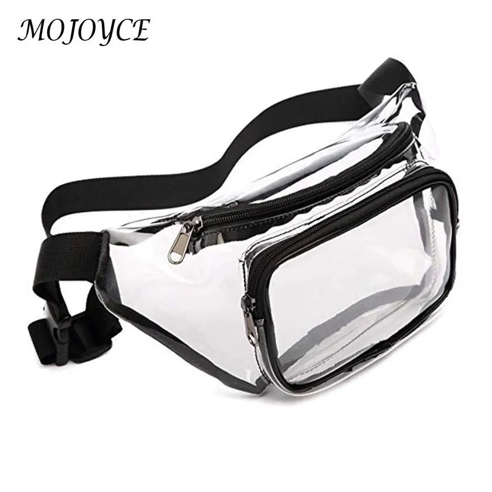 Clear PVC Fanny Pack Waterproof Waist Zipper Bag