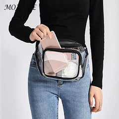 Clear PVC Fanny Pack Waterproof Waist Zipper Bag