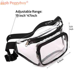 Transparent PVC Fanny Pack Waterproof Waist Purses Travel Bag for Female