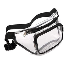 Clear Waterproof PVC Fanny Pack Zipper Belt Purses Travel Bag