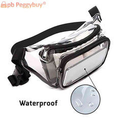 Transparent PVC Fanny Pack Waterproof Waist Purses Travel Bag for Female
