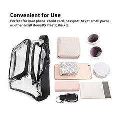 Clear Waterproof PVC Fanny Pack Zipper Belt Purses Travel Bag