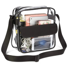 Transparent PVC Messenger Tote Bag for Ladies