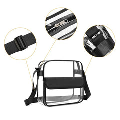 Transparent PVC Messenger Tote Bag for Ladies