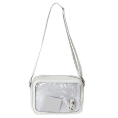 Transparent PVC Purse Satchel Japanese Style Shoulder Bag Women Handbag Tote