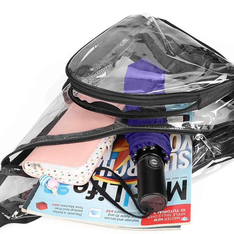 Transparent PVC Waterproof Crossbody Bag Sports Travel Chest Pack
