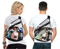 Transparent PVC Waterproof Crossbody Bag Sports Travel Chest Pack