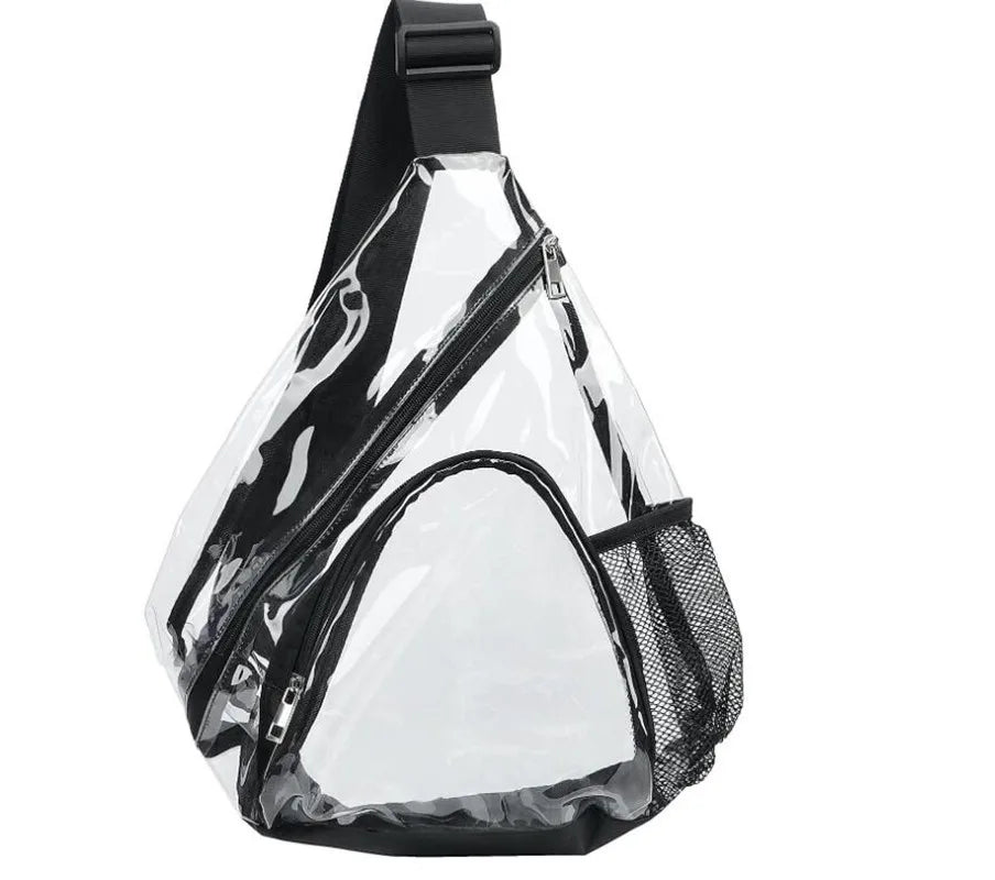 Transparent PVC Waterproof Crossbody Bag Sports Travel Chest Pack