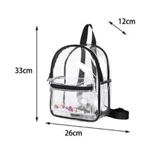 Transparent PVC Women Backpack Travel School Backpack Children Girls Backpack