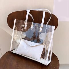 Transparent Pvc Shoulder Bag Waterproof Jelly Tote High Women Bag
