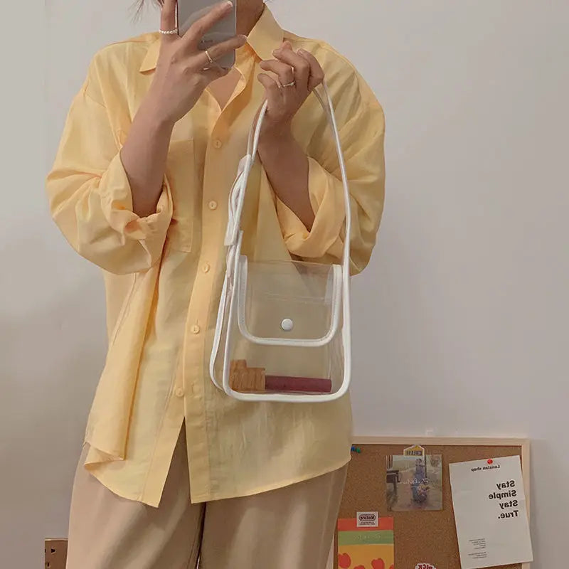Transparent Shoulder Bags Women Underarm Mini Bag Summer All-match