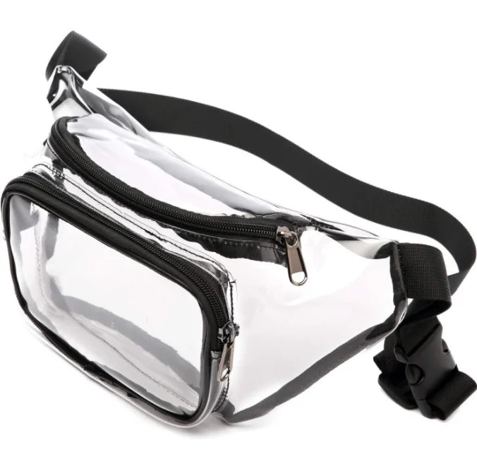 Transparent Soft Pvc Waist Bag Anti Splash Material Women'S Bag Chest Bag